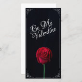 Sei mein Valentine - Rote Rose dunkel (Vorne/Hinten)