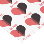 Sei mein Valentine Roter Streifen Herz Kurzer Tischläufer (Ecke)