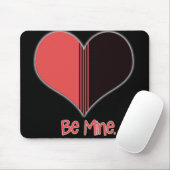 Sei mein Valentine Roter Streifen Herz Mousepad (Mit Mouse)