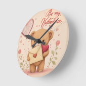 Sei mein Valentine Runde Wanduhr (Winkel)