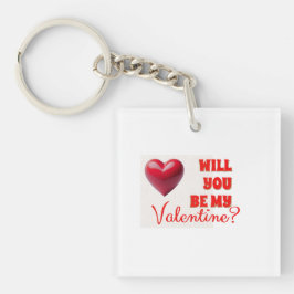 Sei mein Valentine Schlüsselanhänger