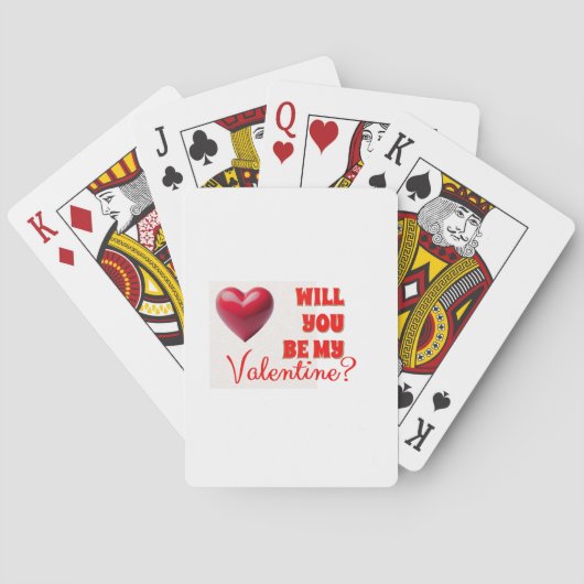 Sei mein Valentine Spielkarten (Rückseite)