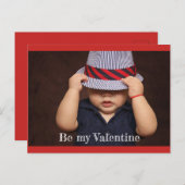 Sei mein Valentine | Valentinstag Foto Postkarte (Vorne/Hinten)