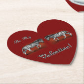 "Sei mein Valentine! Zebras" Untersetzer (angewinkelt)