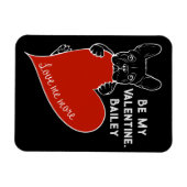Sei mein Valentiner Bulldog mit einem roten Herz Magnet (Horizontal)