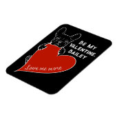 Sei mein Valentiner Bulldog mit einem roten Herz Magnet (Linke Seite)