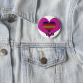 Sei mein Valentiner Regenbogenherz Button (Beispiel)