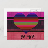 Sei mein Valentiner Regenbogenherz Feiertagspostkarte (Vorne/Hinten)