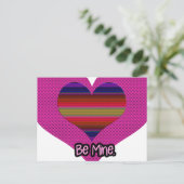 Sei mein Valentiner Regenbogenherz Feiertagspostkarte (Stehend Vorderseite)