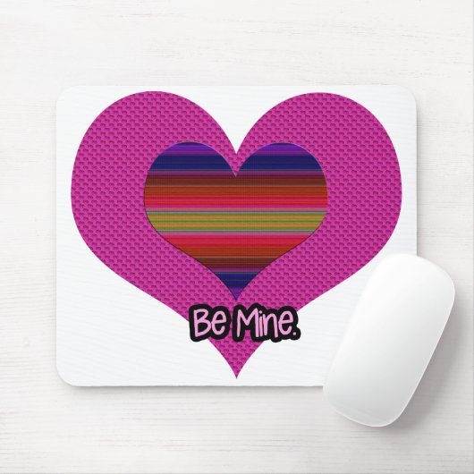 Sei mein Valentiner Regenbogenherz Mousepad (Mit Mouse)