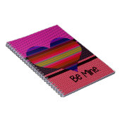 Sei mein Valentiner Regenbogenherz Notizblock (Rechte Seite)