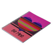 Sei mein Valentiner Regenbogenherz Notizblock (Linke Seite)