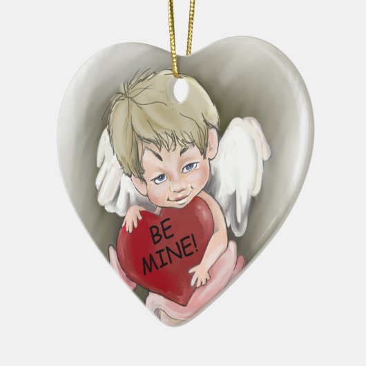 Sei mein Valentinerhitz Keramikornament (Links)