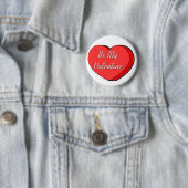 Sei mein Valentines Candy Heart Zeichnend Button (Beispiel)