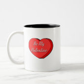 Sei mein Valentines Candy Heart Zeichnend Zweifarbige Tasse (Links)