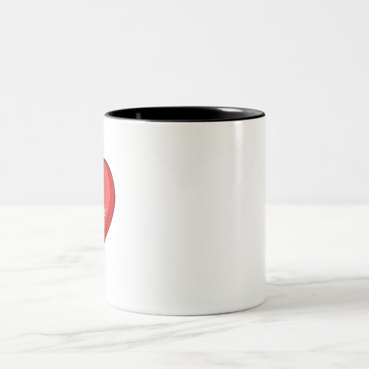 Sei mein Valentines Candy Heart Zeichnend Zweifarbige Tasse (Mittel)