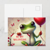 Sei mein Valentinfrosch Postkarte (Vorne/Hinten)
