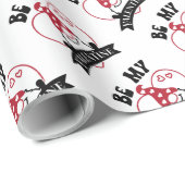 Sei mein Valentingenom mit Herz Geschenkpapier (Rolleneckpunkt)