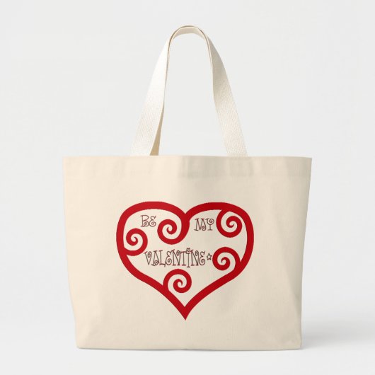 Sei mein Valentinherz Jumbo Stoffbeutel (Vorne)