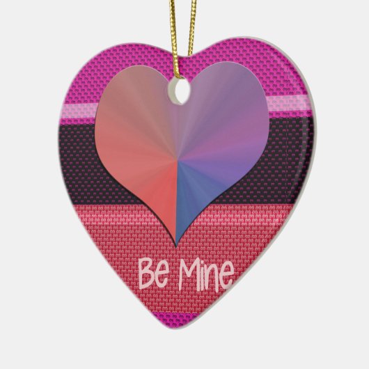 Sei mein Valentinherz Keramik Ornament (Links)