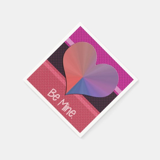 Sei mein Valentinherz Serviette (Ecke)