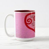 Sei mein Valentinherz Zweifarbige Tasse (Links)