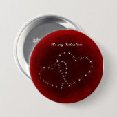 Sei mein Valentinisches Rotes Herz Button (Vorne & Hinten)