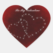 Sei mein Valentinisches Rotes Herz Herz-Aufkleber (Vorderseite)