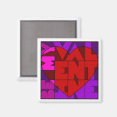 Sei mein Valentinplatz-Magnet Magnet (Vorderseite/Rückseite)