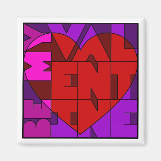 Sei mein Valentinplatz-Magnet Magnet (Vorne)