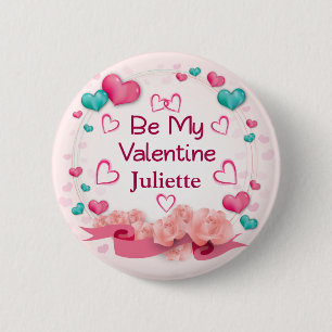 Sei mein Valentins-Button personalisiert Button