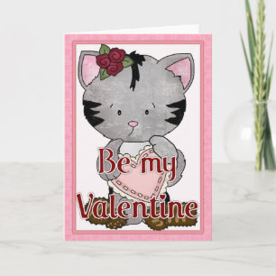 Sei mein Valentins-Kitty-Katze-Grußkarte d4 Feiertagskarte