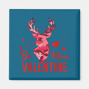 Sei mein Valentins-Nk-Tarnung-Hirsch-Jagd-Valentin Magnet
