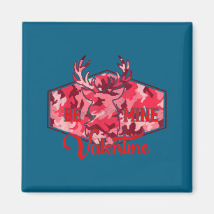 Sei mein Valentins-Nk-Tarnung-Hirsch-Jagd-Valentin Magnet