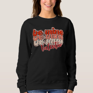 Sei mein Valentins Retro-Leopard Valentinstag Für Sweatshirt