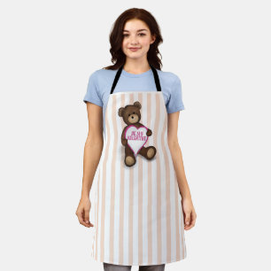 Sei mein Valentins-Schatz Süßer Teddybär und Herz Schürze