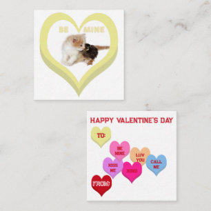 SEI MEIN Valentins-Tierchen Konversations-Herzen Mitteilungskarte