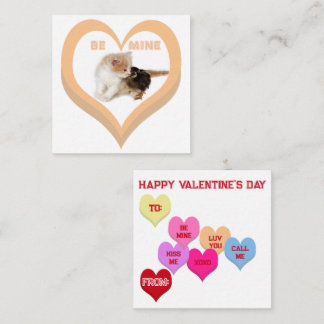 SEI MEIN Valentins-Tierchen Konversations-Herzen Mitteilungskarte