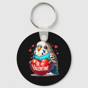 Sei mein Valentins Wellensittich Herz Schlüsselanhänger