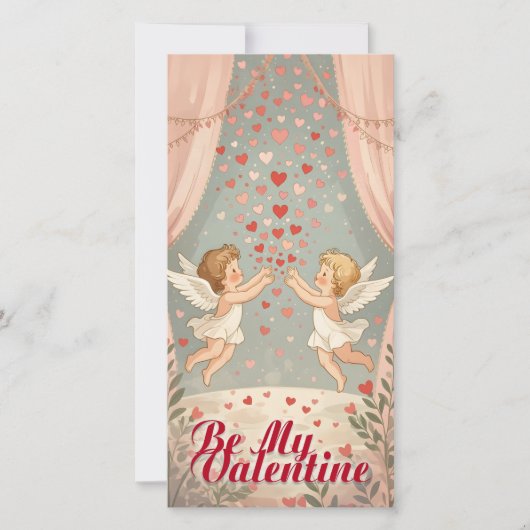 Sei mein Valentinsengel Cherubs Illustration (Vorderseite)