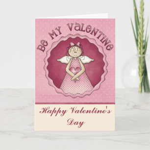 Sei mein Valentinsengel Frohe Valentinstag-Karte 2 Feiertagskarte