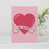 Sei mein Valentinsgruß auf einer flachen Karte (Stehend Vorderseite)