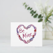 Sei mein Valentinsgruß Postkarte (Stehend Vorderseite)