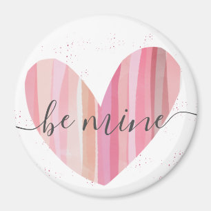 Sei mein Valentinsgruß Rosa Textur-Herzmagnet Magnet