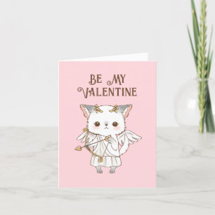 Sei mein Valentinsjunge Cupid Pomchi Valentinstag Feiertagskarte