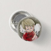 Sei mein Valentinsknopf Button (Vorne & Hinten)