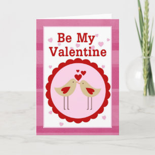 Sei mein Valentinsliebesvögel-Grußkarte d1 Feiertagskarte