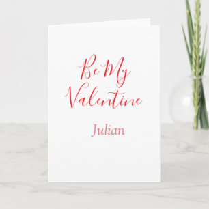 Sei mein Valentinsname elegante Liebespaar Karte