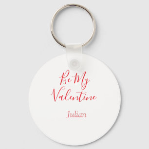Sei mein Valentinsname elegantes Liebespaar  Schlüsselanhänger