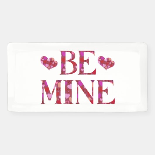 Sei mein Valentinstag 2x1 Vinyl Banner (Horizontal)